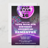 Pop Star Party Like A Superstar Rock Star Verjaard Kaart (Voorkant)