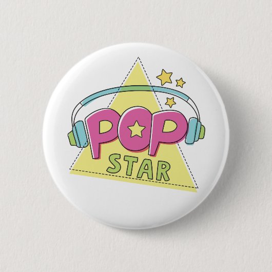 Pop Star Ronde Button 5,7 Cm (Voorkant)