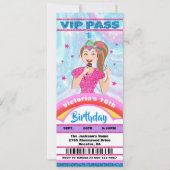 Pop Star Singer VIP-kaartjes Birthday Kaart (Voorkant)