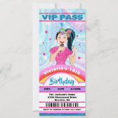 Pop Star Singer VIP-kaartjes Birthday Kaart (Voorkant)