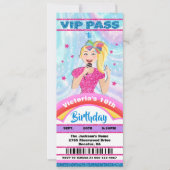 Pop Star Singer VIP-kaartjes Birthday Kaart (Voorkant)