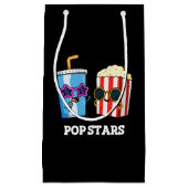 Pop Stars Funny Snack Pun Dark BG Klein Cadeauzakje (Voorkant)