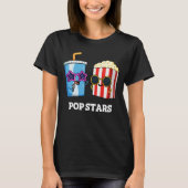 Pop Stars Funny Snack Pun Dark BG T-shirt (Voorkant)
