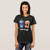 Pop Stars Funny Snack Pun Dark BG T-shirt (Voorkant volledig)