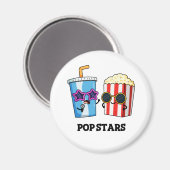 Pop Stars Funny Snack Pun Magneet (Voorkant / Achterkant)