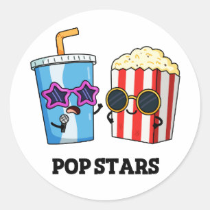 Pop Stars Funny Snack Pun Ronde Sticker