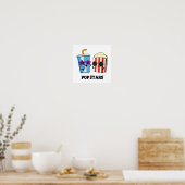 Pop Stars Funny Soda Pop Popcorn Pun Poster (Keuken)
