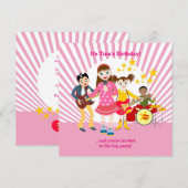 Pop ster girl op uitnodiging (Voorkant / Achterkant)