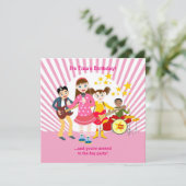 Pop ster girl op uitnodiging (Staand voorkant)