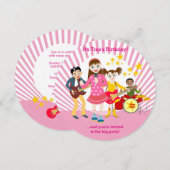 Pop ster girl op uitnodiging (Voorkant / Achterkant)