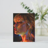 Pop ster hologram briefkaart (Staand voorkant)