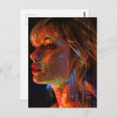 Pop ster hologram briefkaart (Voorkant / Achterkant)