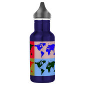 Pop stijl Wereldkaart Waterfles (Links)