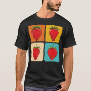 Pop Strawberries Summer Fruit Red Berry Strawberry T-shirt
