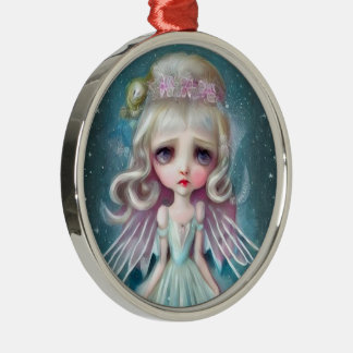 Pop Surrealisme Blond Meisje Metalen Ornament