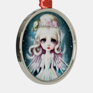 Pop Surrealisme Blond Meisje Metalen Ornament