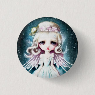Pop Surrealisme Blond Meisje Ronde Button 3,2 Cm