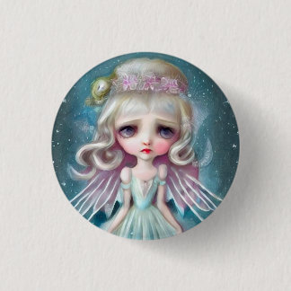 Pop Surrealisme Blond Meisje Ronde Button 3,2 Cm
