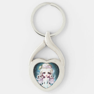 Pop Surrealisme Blond Meisje Sleutelhanger