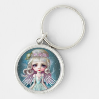 Pop Surrealisme Blond Meisje Sleutelhanger