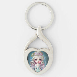Pop Surrealisme Blond Meisje Sleutelhanger