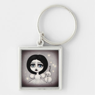Pop Surrealisme Doll & Weird Snowman Sleutelhanger