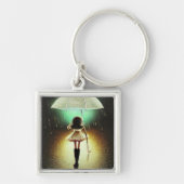 Pop Surrealisme Floating Umbrella Girl Sleutelhanger (Voorkant)