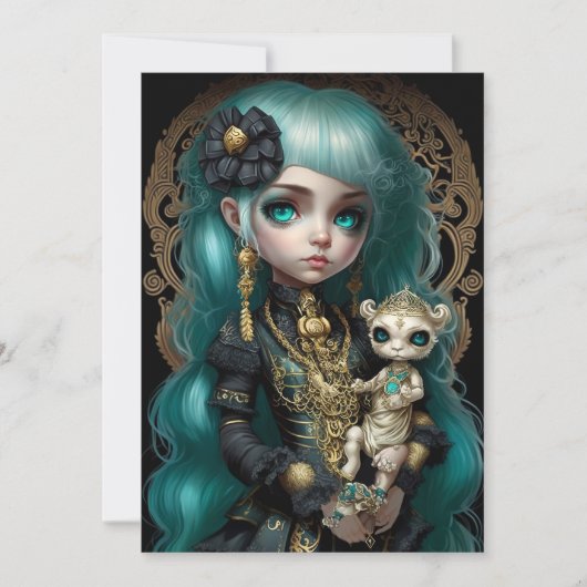 Pop Surrealisme, Gothic Girl, Low Brow Kaart (Voorkant)