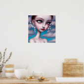Pop Surrealisme Long Neck Girl Poster (Keuken)