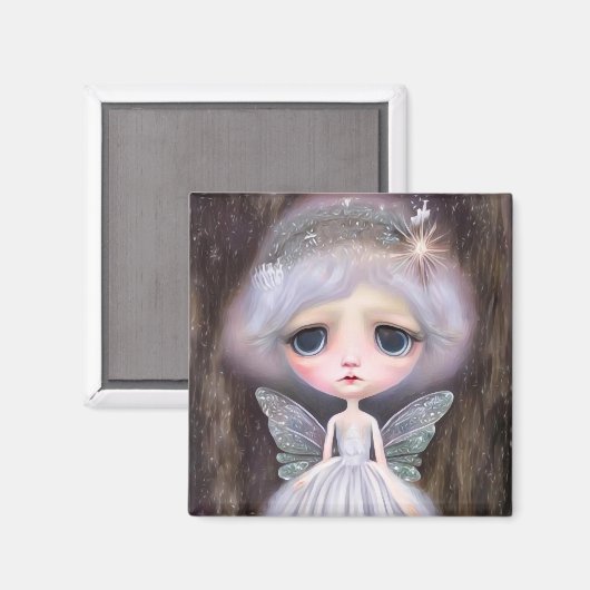 Pop Surrealisme sad Fairy Doll Magneet (Voorkant / Achterkant)