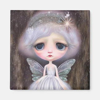 Pop Surrealisme  sad Fairy Doll Magneet