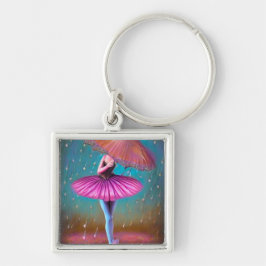 Pop Surrealisme Umbrella Rain Ballerina Sleutelhanger