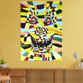 Pop Surrealisme Waterverf Hedendaagse Clown Joker Canvas Afdruk (Insitu (Woonkamer))