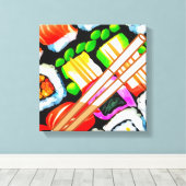 Pop Sushi Canvas Afdruk (Insitu (Houten vloer))