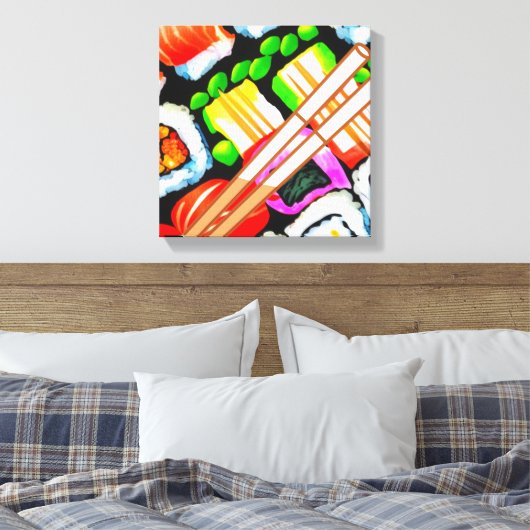 Pop Sushi Canvas Afdruk (Insitu (Slaapkamer))
