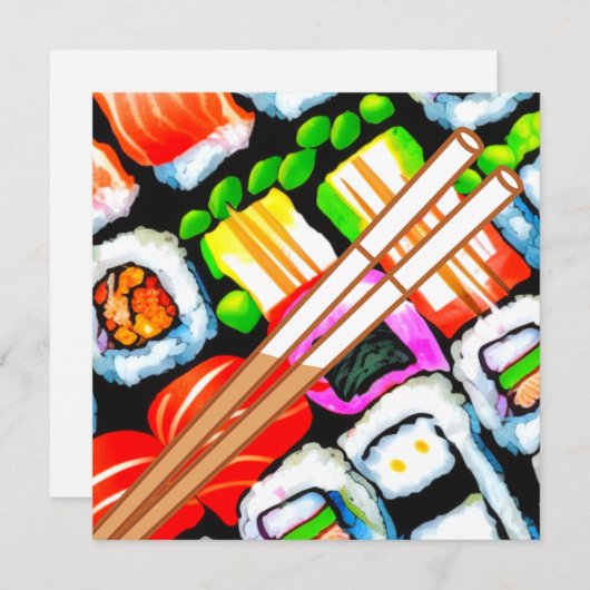 Pop Sushi Feestdagenkaart (Voorkant / Achterkant)