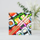 Pop Sushi Feestdagenkaart (Staand voorkant)