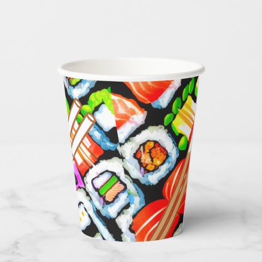 Pop Sushi Papieren Bekers (Achterkant)