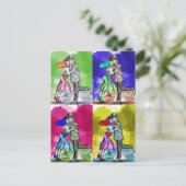 Pop Tango Dancing Briefkaart (Staand voorkant)