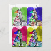 Pop Tango Dancing Briefkaart (Voorkant / Achterkant)