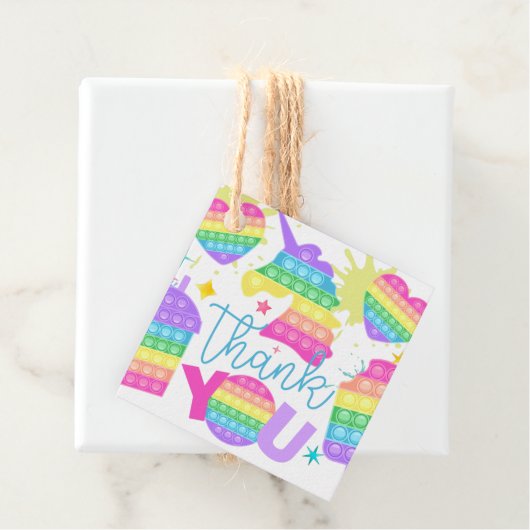 Pop The Birthday Dank u Bedankjes Labels (In situ)