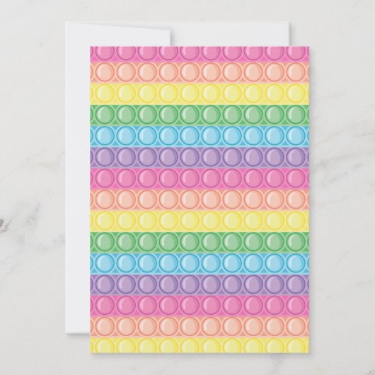 Pop The Birthday Invitation, Pop Rainbow Invite Kaart (Achterkant)