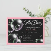 "Pop the Bubble" Classy Bridal Shower-uitnodiginge Kaart (Staand voorkant)