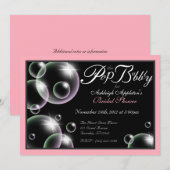 "Pop the Bubble" Classy Bridal Shower-uitnodiginge Kaart (Voorkant / Achterkant)