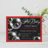 "Pop the Bubble" Uitnodigingen van Classy Birthday (Staand voorkant)