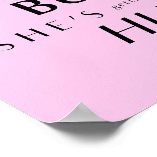 Pop The Bubble, ze krijgt een Hubby Back-Drop Poster (Hoek)