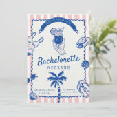 Pop the Bubbly – Bachelorette Weekend Celebration Kaart (Staand voorkant)