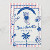 Pop the Bubbly – Bachelorette Weekend Celebration Kaart (Voorkant / Achterkant)