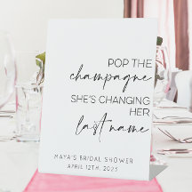 Pop The Champagne Bachelorette/Hen Do Sign.