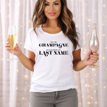"Pop the Champagne" - Bride to be T-shirt<br><div class="desc">Trendy en chic bridal party design.</div>